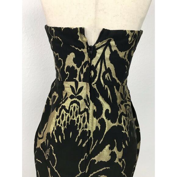 H&M Metallic Print Strapless Bodycon Mini Dress - Picture 6 of 9